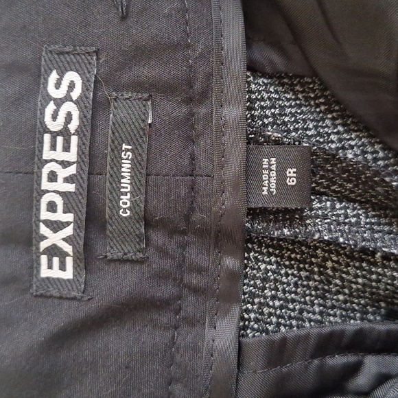 Express Black and Gray Columnist Pants Size 6 - Picture 9 of 10